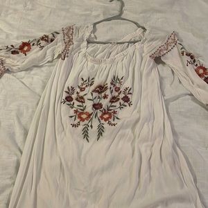 White dress with crochet